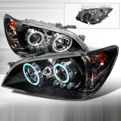 Spec-D - Lexus IS Spec-D CCFL Halo Projector Headlights - Black - 3LHP-IS30001JM-KS