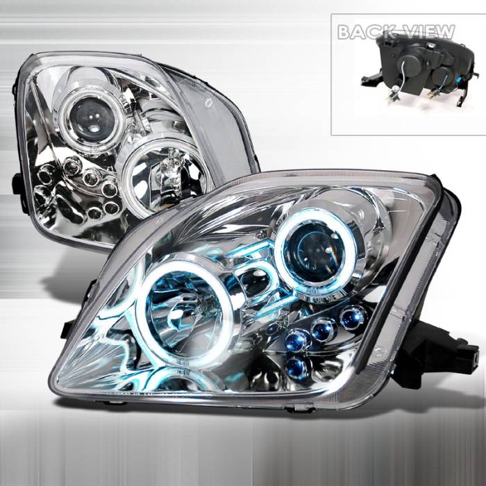 Spec-D - Honda Prelude Spec-D CCFL Halo Projector Headlights - Chrome - 3LHP-PL97-KS
