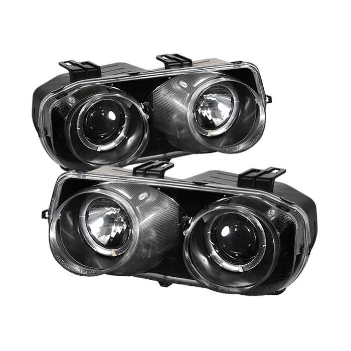Spyder - Acura Integra Spyder Projector Headlights - LED Halo - Black - 444-AI94-HL-BK