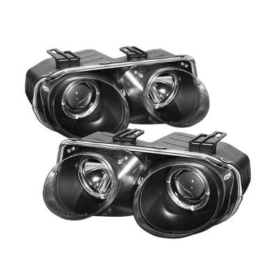 Spyder - Acura Integra Spyder Projector Headlights - LED Halo - Black - 444-AI98-HL-BK