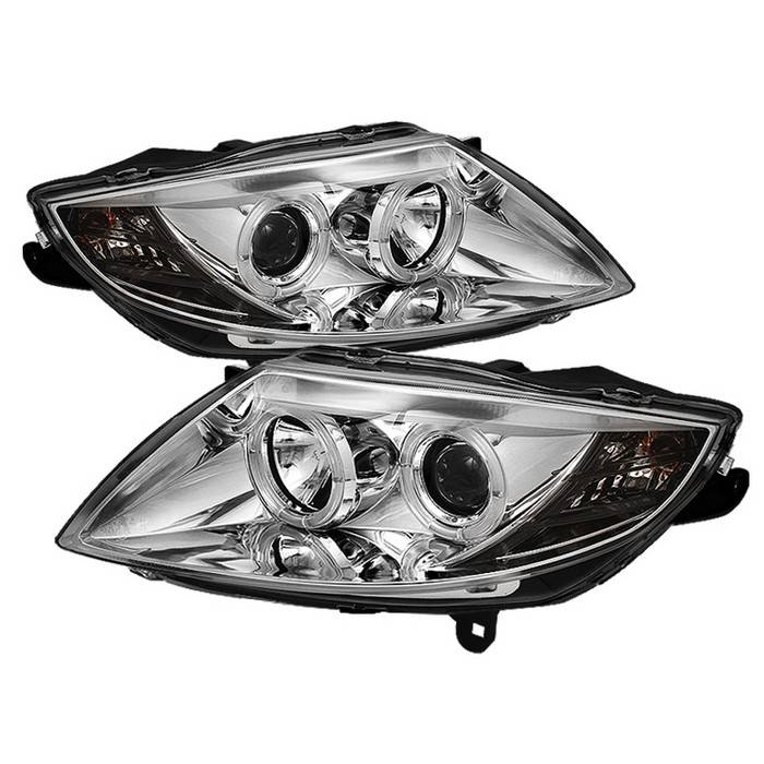 Spyder - BMW Z4 Spyder Projector Headlights - Xenon HID Model Only - LED Halo - Smoke - 444-BMWZ403-HID-C