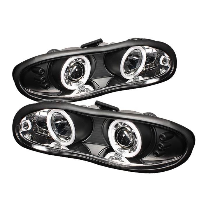 Spyder - Chevrolet Camaro Spyder Projector Headlights - CCFL Halo - LED - Black - 444-CCAM98-CCFL-BK