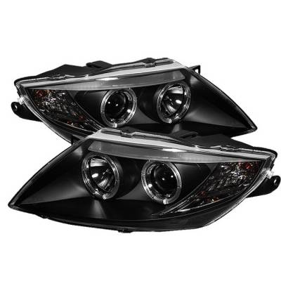 Spyder Auto - BMW Z4 Spyder Halo Projector Headlights - Black - 444-CCAM98-CCFL-SM