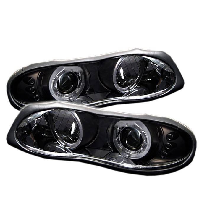 Spyder - Chevrolet Camaro Spyder Projector Headlights - LED Halo - LED - Black - 444-CCAM98-HL-BK