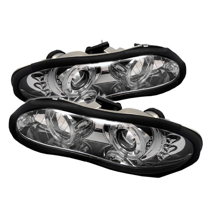 Spyder - Chevrolet Camaro Spyder Projector Headlights - LED Halo - LED - Chrome - 444-CCAM98-HL-C