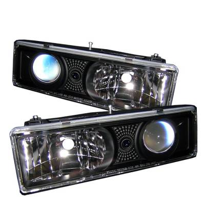 Spyder - Chevrolet CK Truck Spyder Projector Headlights - Black - 444-CCK88-BK