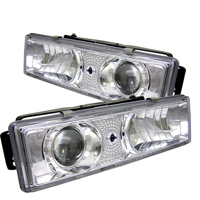 Spyder - Chevrolet Silverado Spyder Projector Headlights - Chrome - 444-CCK88-C