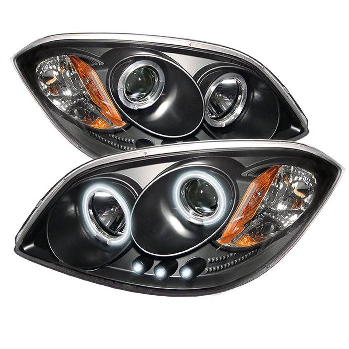 Spyder - Pontiac Pursuit Spyder Projector Headlights - CCFL Halo - LED - Black - 444-CCOB05-CCFL-BK