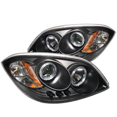 Spyder - Chevrolet Cobalt Spyder Projector Headlights - LED Halo - LED - Black - 444-CCOB05-HL-BK