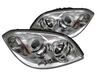 Spyder - Chevrolet Cobalt Spyder Projector Headlights - LED Halo - LED - Chrome - 444-CCOB05-HL-C