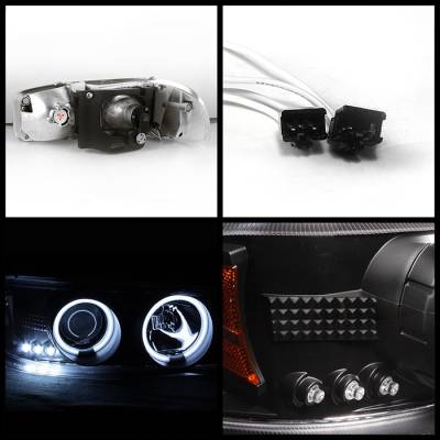 Spyder - GMC Yukon Spyder Projector Headlights - CCFL Halo - LED - Black - 444-CDE00-CCFL-BK
