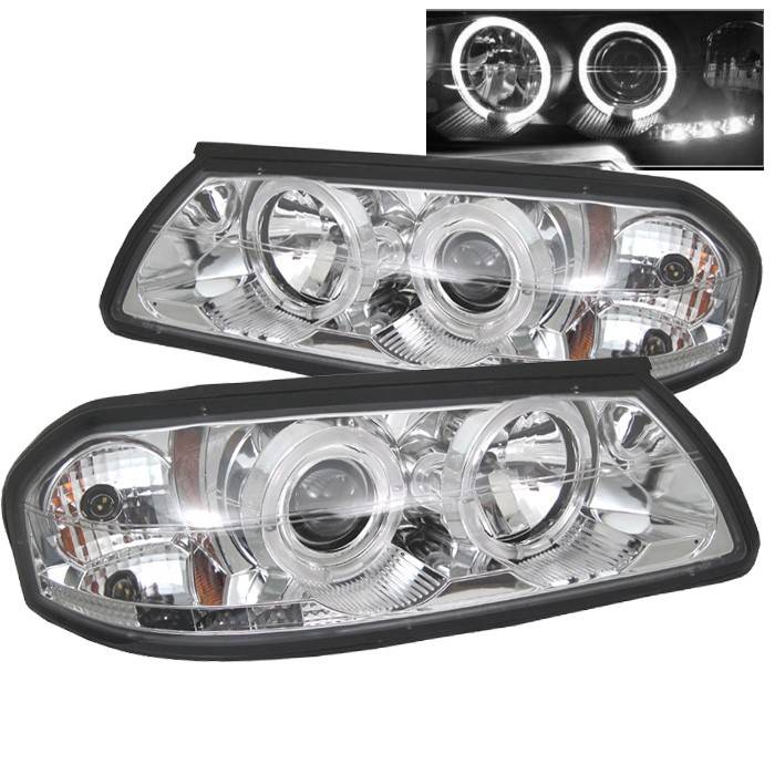 Spyder - Chevrolet Impala Spyder Projector Headlights - LED Halo - LED - Chrome - 444-CHIP00-HL-C