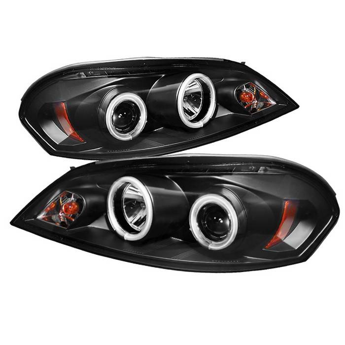 Spyder - Chevrolet Monte Carlo Spyder Projector Headlights - CCFL Halo - LED - Black - 444-CHIP06-CCFL-BK