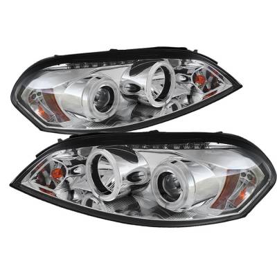 Spyder - Chevrolet Impala Spyder Projector Headlights - CCFL Halo - LED - Chrome - 444-CHIP06-CCFL-C