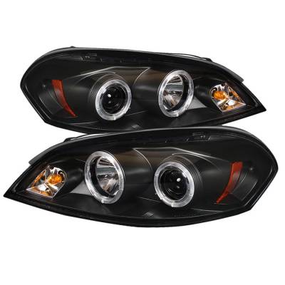 Spyder - Chevrolet Impala Spyder Projector Headlights - LED Halo - LED - Black - 444-CHIP06-HL-BK