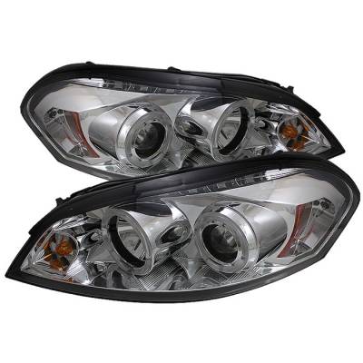 Spyder - Chevrolet Impala Spyder Projector Headlights - LED Halo - LED - Chrome - 444-CHIP06-HL-C