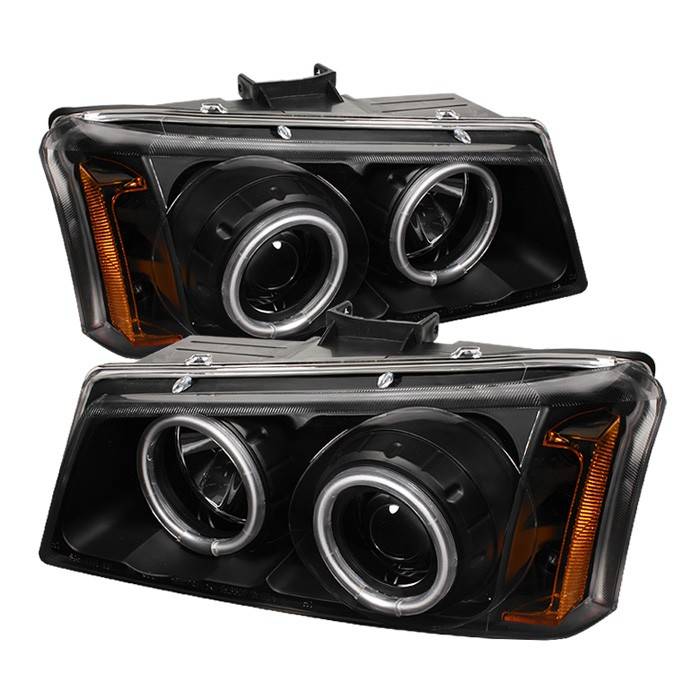 Spyder - Chevrolet Avalanche Spyder Projector Headlights - CCFLHalo - LED - Black - 444-CS03-CCFL-BK