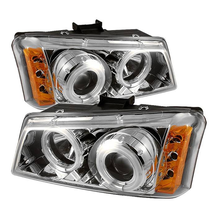 Spyder - Chevrolet Avalanche Spyder Projector Headlights - CCFL Halo - LED - Chrome - 444-CS03-CCFL-C