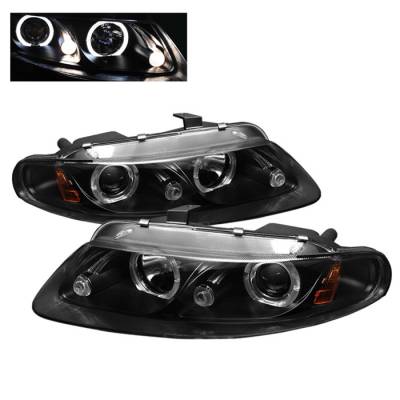 Spyder - Dodge Avenger Spyder Projector Headlights - LED Halo - LED - Black - 444-DAV97-HL-BK