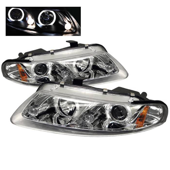 Spyder - Chrysler Sebring 2DR Spyder Projector Headlights - LED Halo - LED - Chrome - 444-DAV97-HL-C