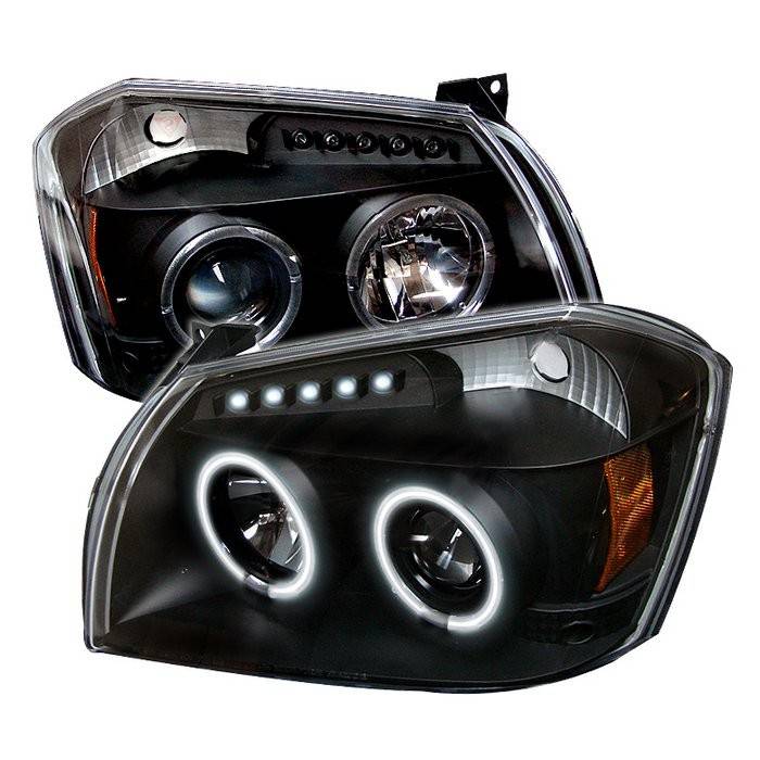 Spyder - Dodge Magnum Spyder Projector Headlights - CCFL Halo - LED - Black - 444-DMAG05-CCFL-BK