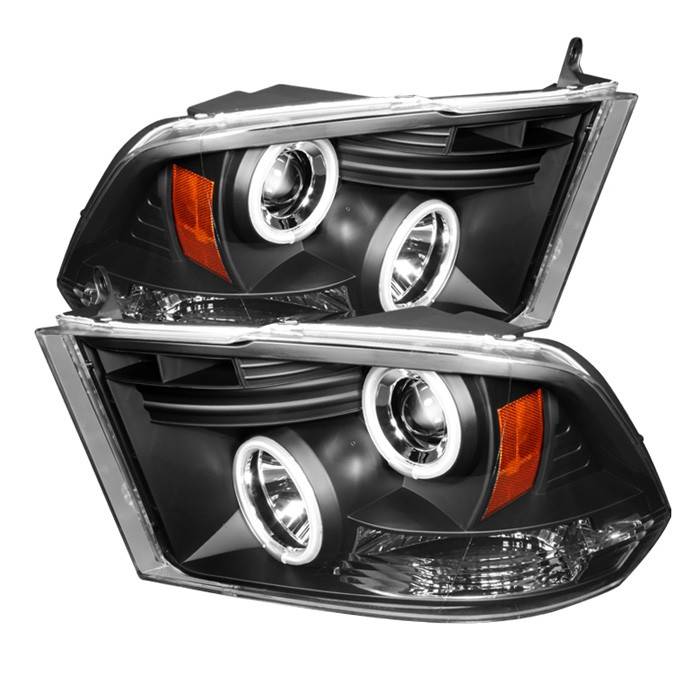 Spyder - Dodge Ram Spyder Projector Headlights CCFL Halo - LED - Black - 444-DR09-CCFL-BK