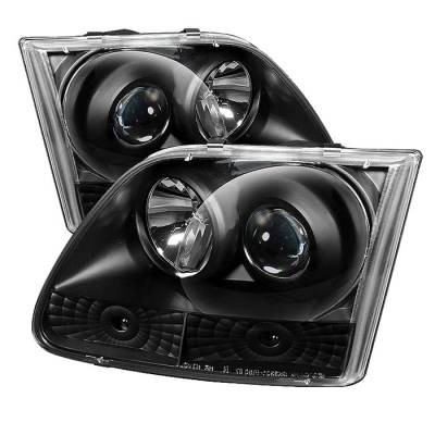 Spyder - Ford F150 Spyder Projector Headlights - Black - 444-FF15097-BK
