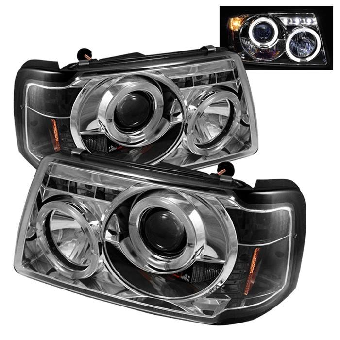 Spyder - Ford Ranger Spyder Projector Headlights - LED Halo - LED - Chrome - 1PC - 444-FR01-1PC-HL-C
