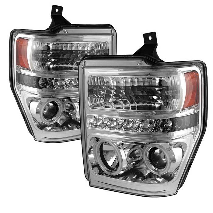 Spyder - Ford F450 Spyder Projector Headlights - CCFL Halo - LED - Chrome - 444-FS08-CCFL-C