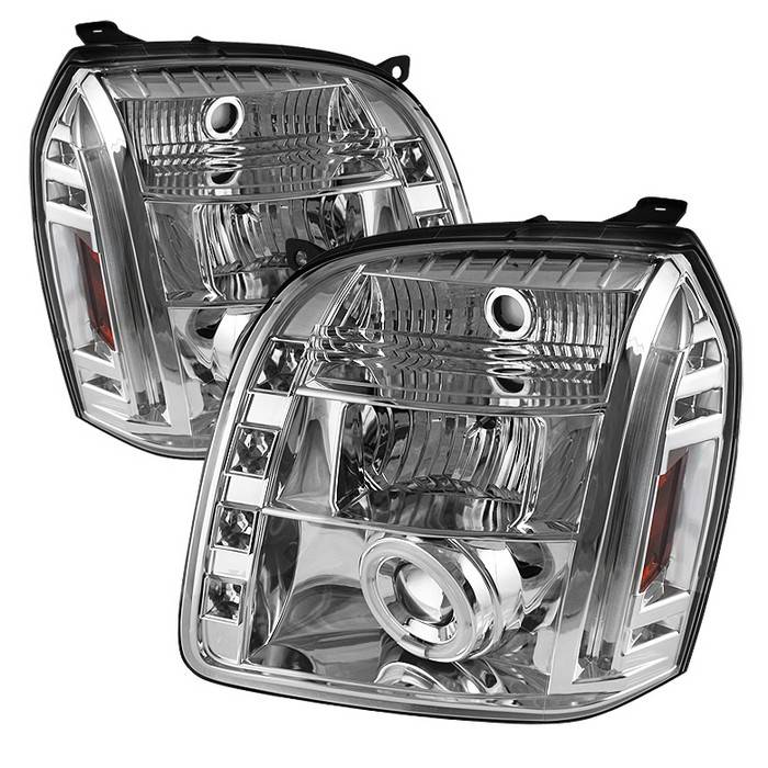 Spyder - GMC Yukon Spyder Projector Headlights - CCFL Halo - LED - Chrome - 444-GY07-CCFL-C