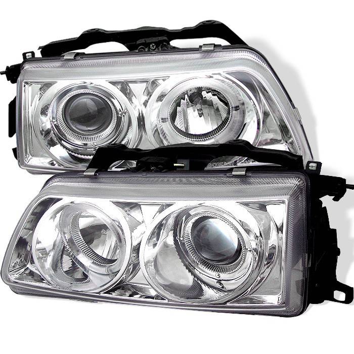 Spyder - Honda CRX Spyder Projector Headlights - LED Halo - Chrome - 444-HC88-HL-C