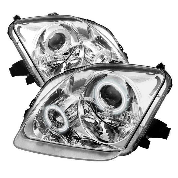 Spyder - Honda Prelude Spyder Projector Headlights - CCFL Halo - Chrome - 444-HP97-CCFL-C