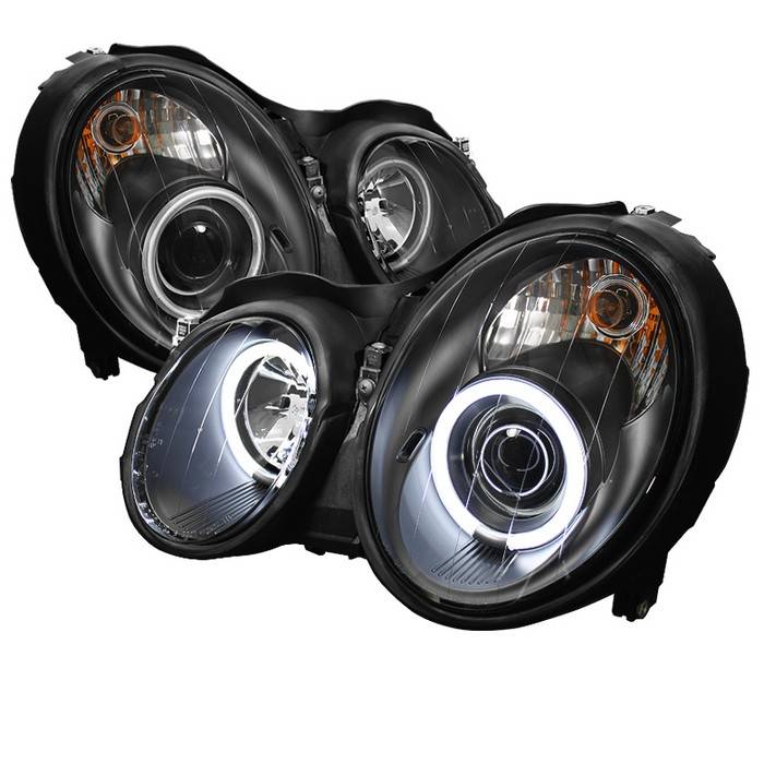 Spyder - Mercedes-Benz CLK Spyder Projector Headlights CCFL Halo - Black - 444-MBCLK98-CCFL-BK