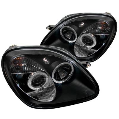 Spyder - Mercedes-Benz SLK Spyder Projector Headlights - LED Halo - Black - 1PC - 444-MBSLK98-1PC-HL-BK