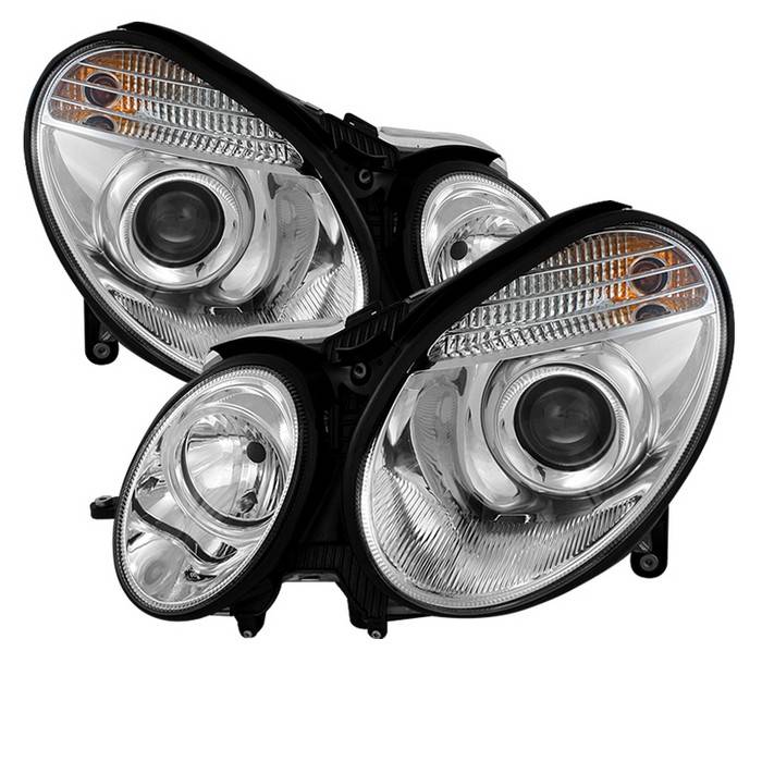 Spyder - Mercedes-Benz E Class Spyder Projector Headlights Chrome - 444-MBW21107-C