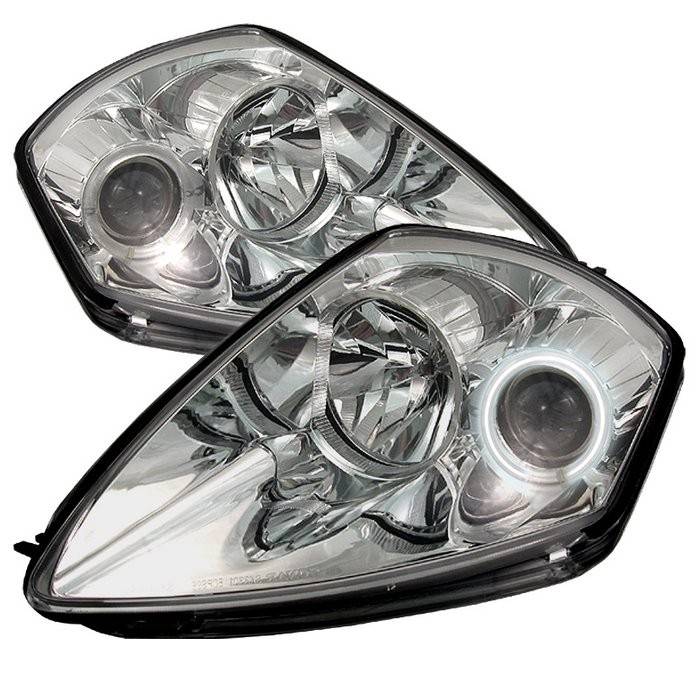 Spyder - Mitsubishi Eclipse Spyder Projector Headlights - CCFL Halo - Chrome - 444-ME00-CCFL-C