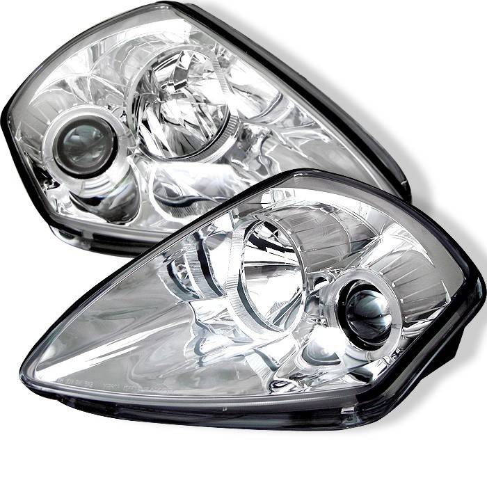 Spyder - Mitsubishi Eclipse Spyder Projector Headlights - LED Halo - Chrome - 444-ME00-HL-C