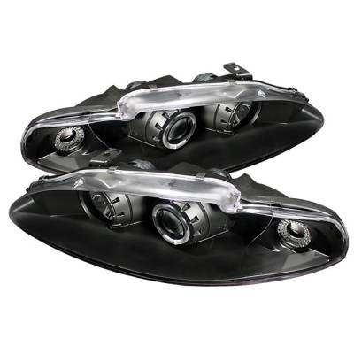 Spyder - Mitsubishi Eclipse Spyder Projector Headlights - LED Halo - Black - 444-ME95-HL-BK