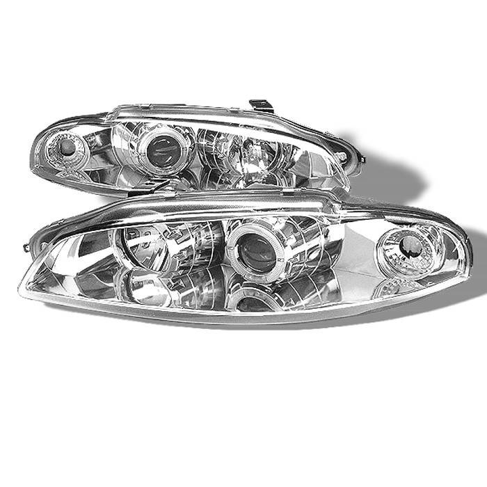 Spyder - Mitsubishi Eclipse Spyder Projector Headlights - LED Halo - Chrome - 444-ME97-HL-C