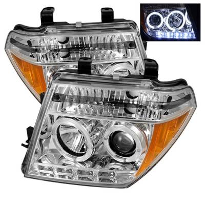 Spyder - Nissan Frontier Spyder Projector Headlights - LED Halo - LED - Chrome - 444-NF05-HL-C