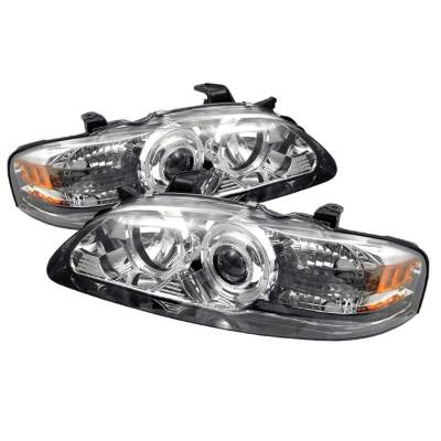 Spyder - Nissan Sentra Spyder Projector Headlights - LED Halo - Chrome - 1PC - 444-NS00-HL-C