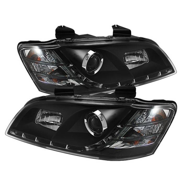 Spyder - Pontiac G8 Spyder Projector Headlights - DRL - Black - 444-PG808-DRL-BK