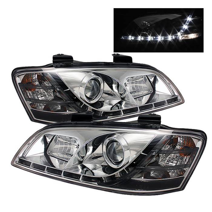 Spyder - Pontiac G8 Spyder Projector Headlights - DRL - Chrome - 444-PG808-DRL-C