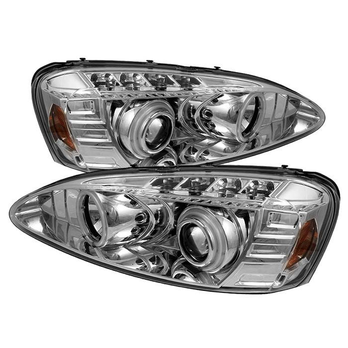 Spyder - Pontiac Grand Prix Spyder Projector Headlights - CCFL Halo - LED - Chrome - 444-PGP04-CCFL-C