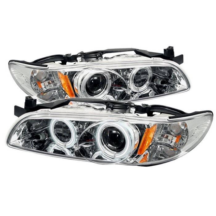 Spyder - Pontiac Grand Prix Spyder Projector Headlights - CCFL Halo - Chrome - 1PC - 444-PGP97-1PC-CCFL-C