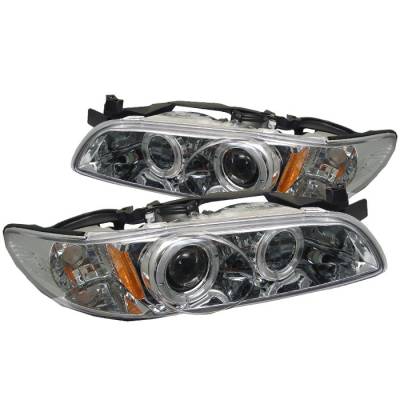 Spyder - Pontiac Grand Prix Spyder Projector Headlights - LED Halo - Chrome - 1PC - 444-PGP97-1PC-HL-C