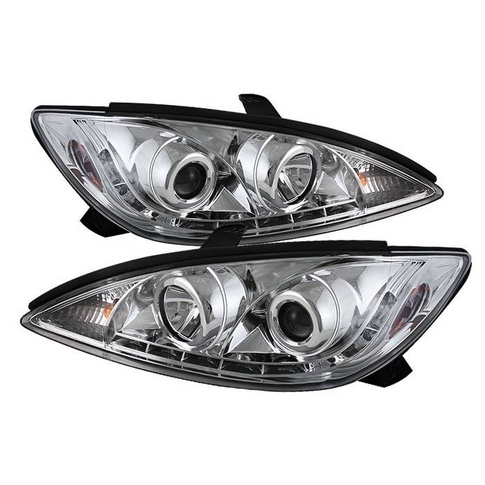 Spyder - Toyota Camry Spyder Projector Headlights - DRL LED - Chrome - 444-TCAM02-DRL-C