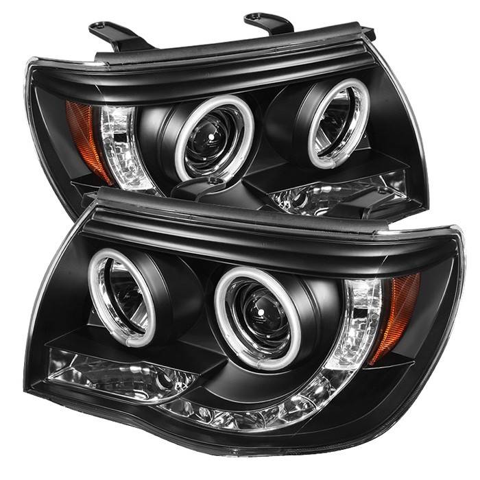 Spyder - Toyota Tacoma Spyder Projector Headlights - CCFL Halo - LED - Black - 444-TT05-CCFL-BK