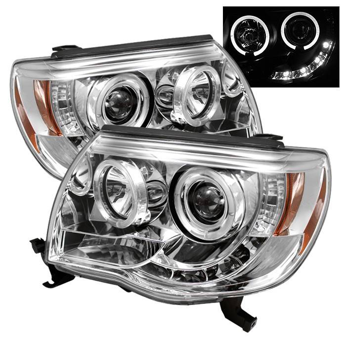 Spyder - Toyota Tacoma Spyder Projector Headlights - LED Halo - LED - Chrome - 444-TT05-HL-C