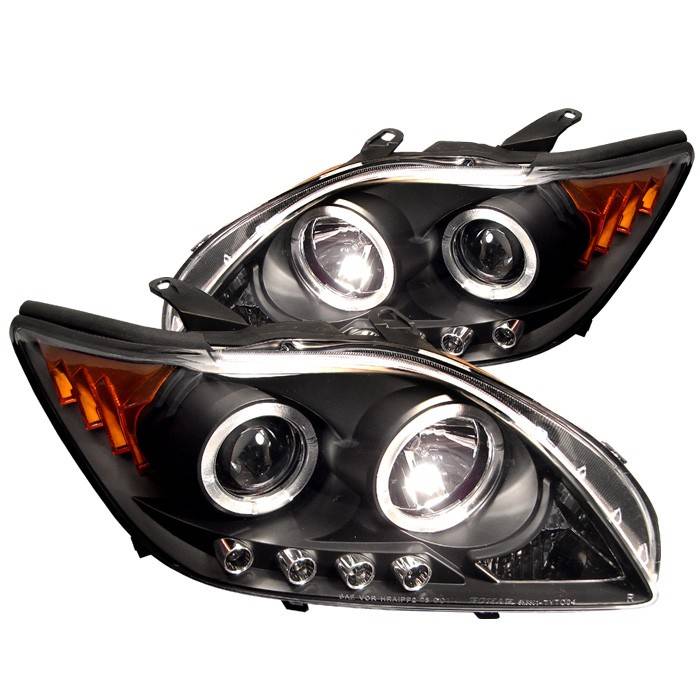 Spyder - Scion tC Spyder Projector Headlights - LED Halo - Replaceable LEDs - Black - 444-TTC04-HL-AM-BK